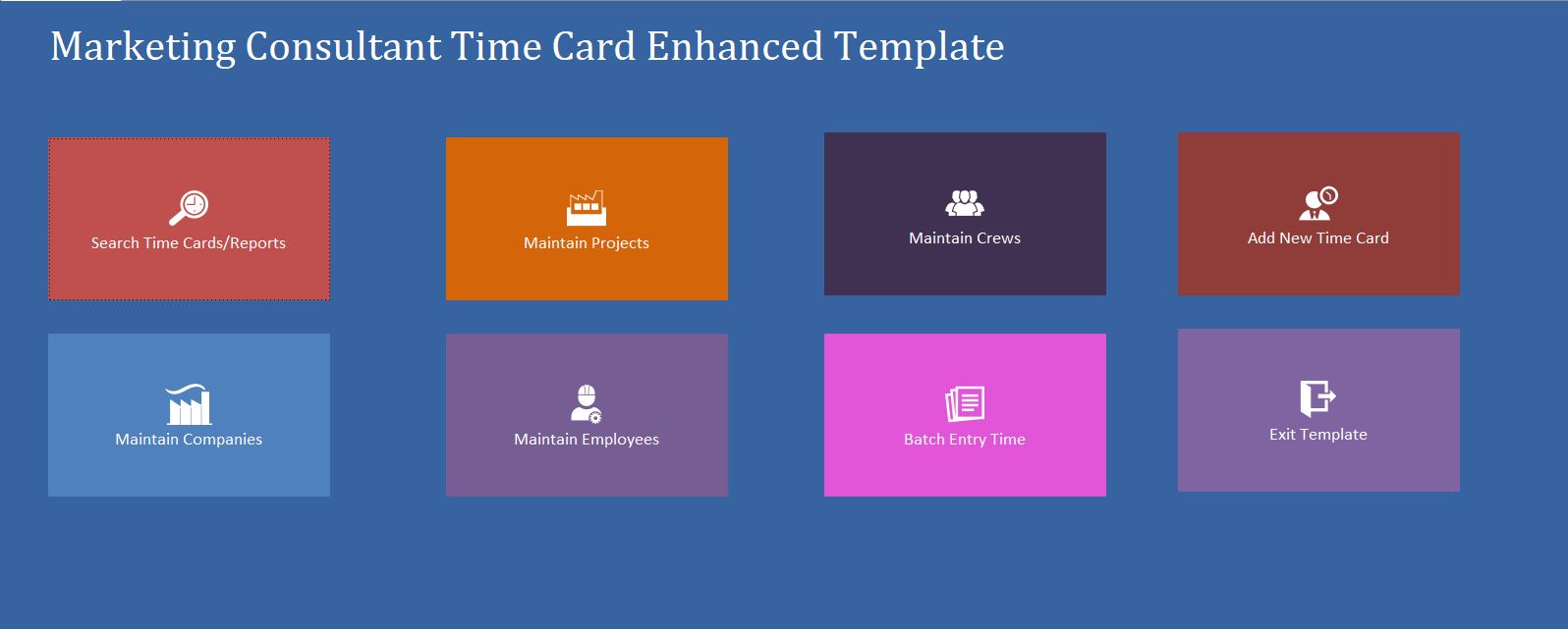 Enhanced Marketing Consultant Time Card Template | Time Card Database